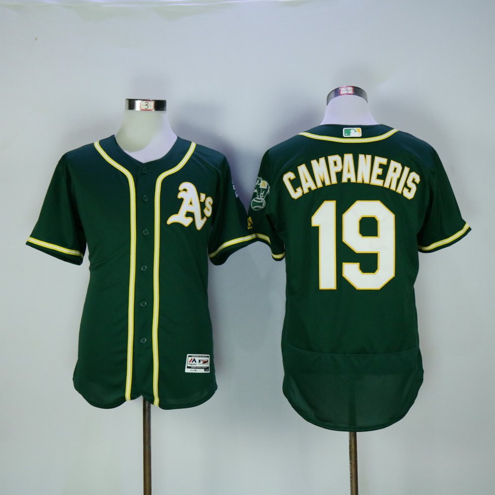 Men Oakland Athletics 19 Campaneris Green MLB Jerseys